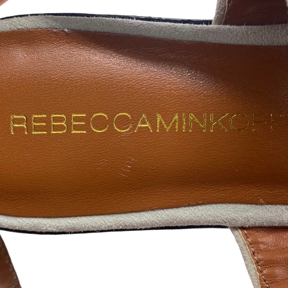 NEW Rebecca Minkoff Sandals Suede Lambs Fur Snake Print Size 6 - Picture 7 of 11